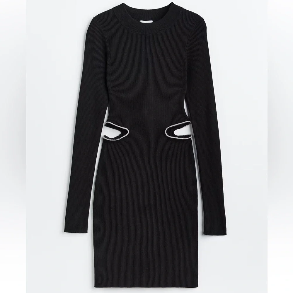 H&M CUT-OUT BODYCON DRESS XS - Picture 1 of 6